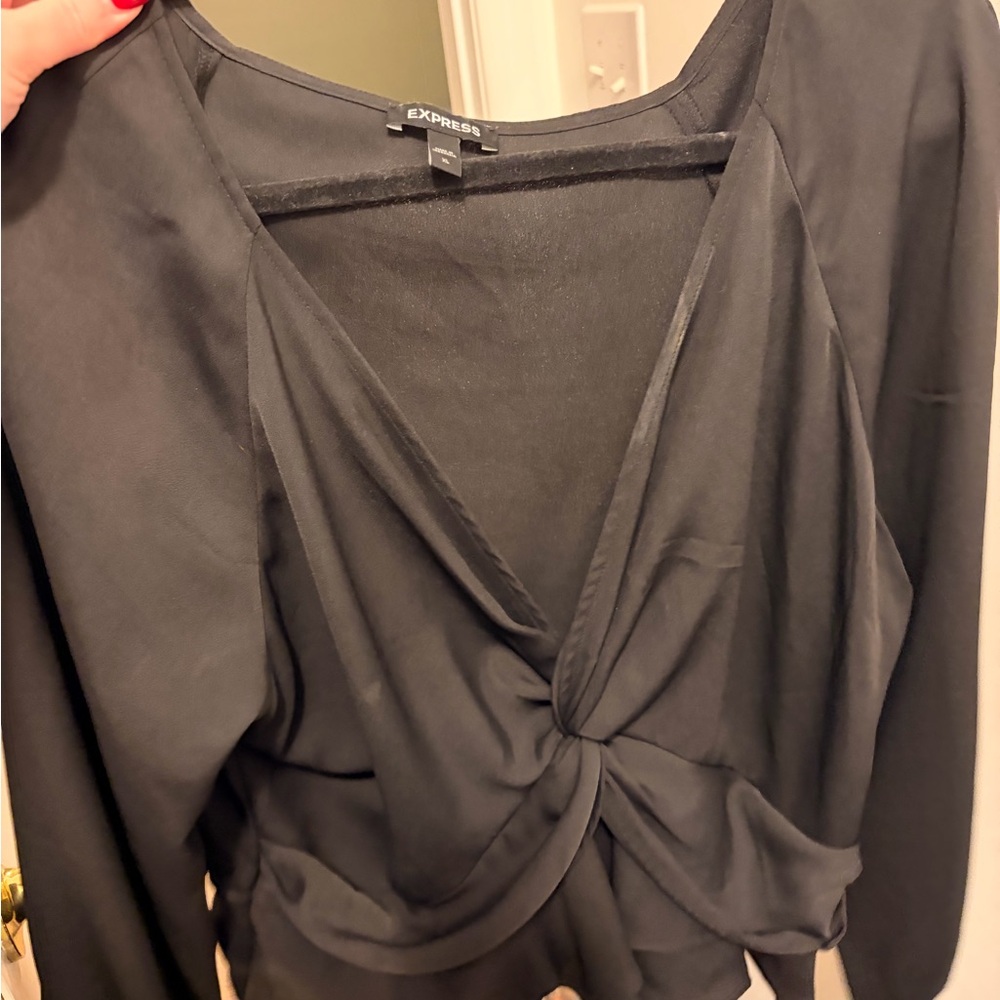 Express Elegant Black Blouse